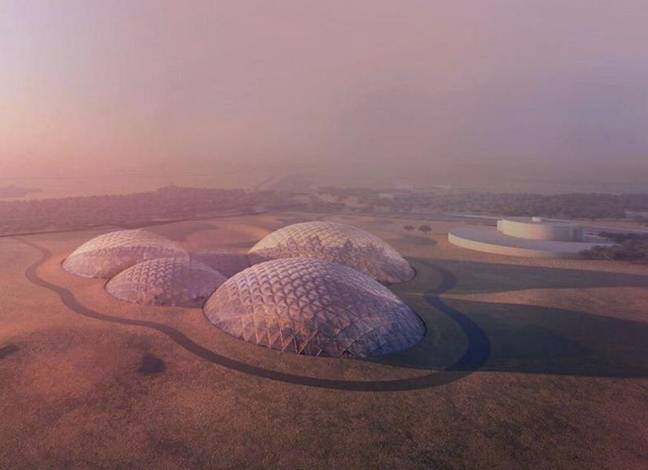 Các Tiểu vương quốc Ả Rập xây các nhà vòm tại sa mạc để thử nghiệm cho dự án đưa người lên sao Hỏa